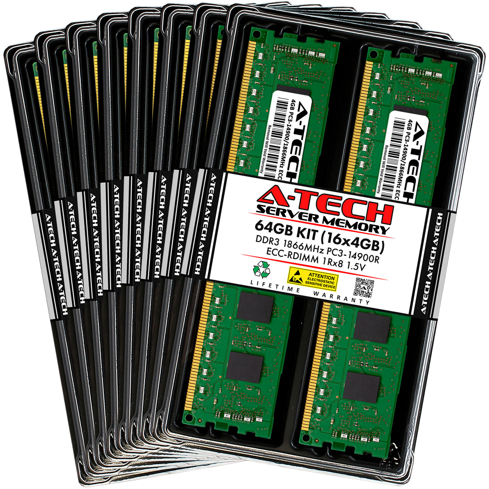 64GB 16x 4GB PC3-14900R RDIMM ASUS RS720-E7-RS24-EG RS740-E7-RS24-EG Memory RAM