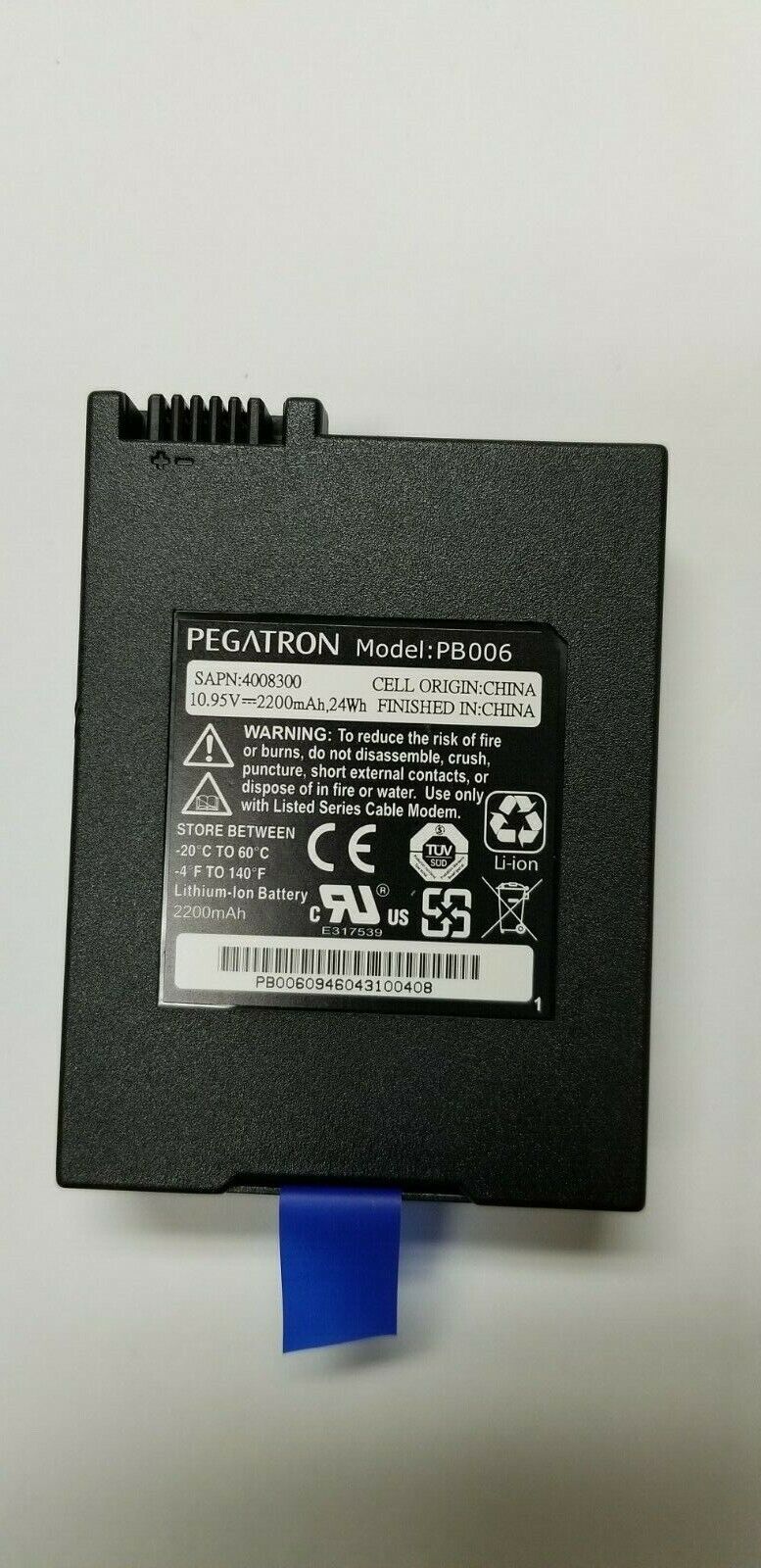 Pegatron PB006 Cisco Modem Gateway Backup Battery 10.95V 2200mAh 24 WH