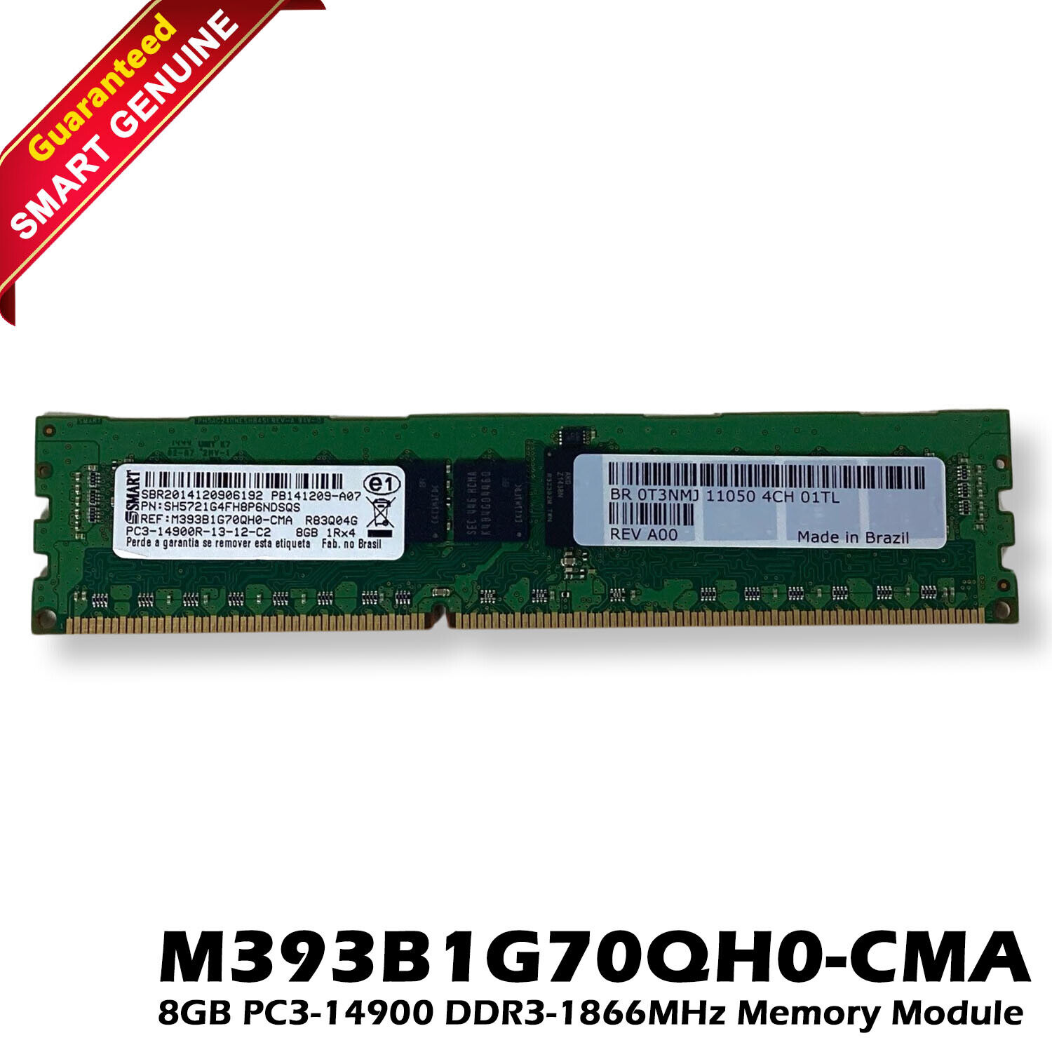 Smart M393B1G70QH0-CMA 8GB RDIMM 1Rx4 PC3-14900R DDR3 1866MHz Memory T3NMJ