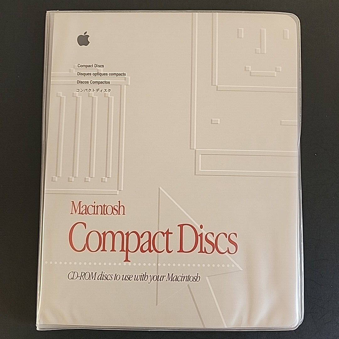 Vintage 1994 MACINTOSH Computer CD-ROM Compact Discs FOLDER WITH 8 DISCS