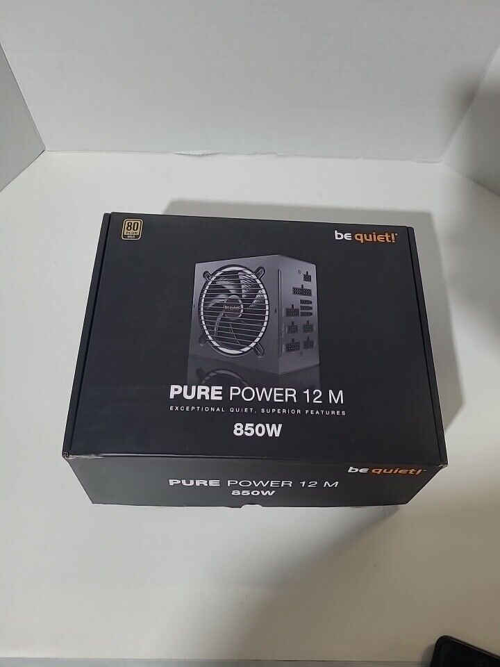 BE QUIET PURE POWER 12M 850W EXCEPTIONAL QUIET, SUPERIOR FEATURES NEW OPEN BOX