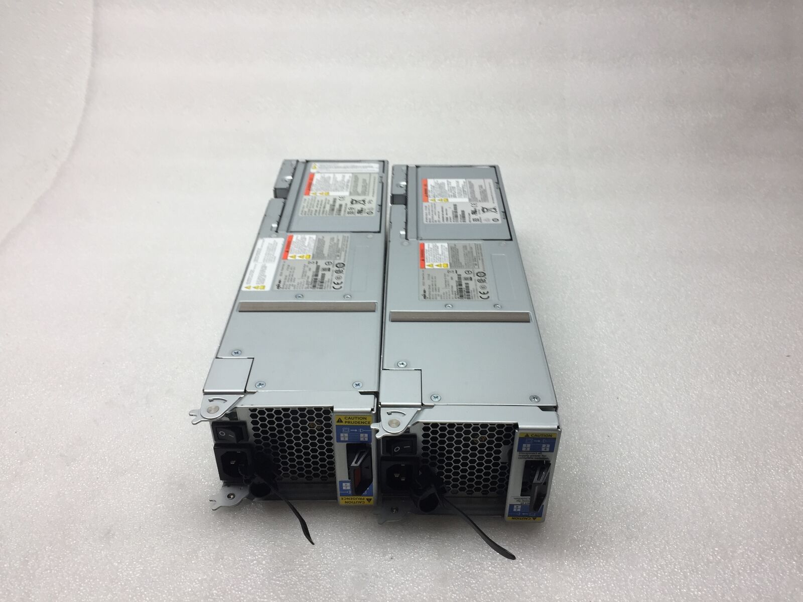 Lot of 2 Power One HB-PCM-02-764-AC Power Supply w Battery AP-BAT01-022-01 AS-IS