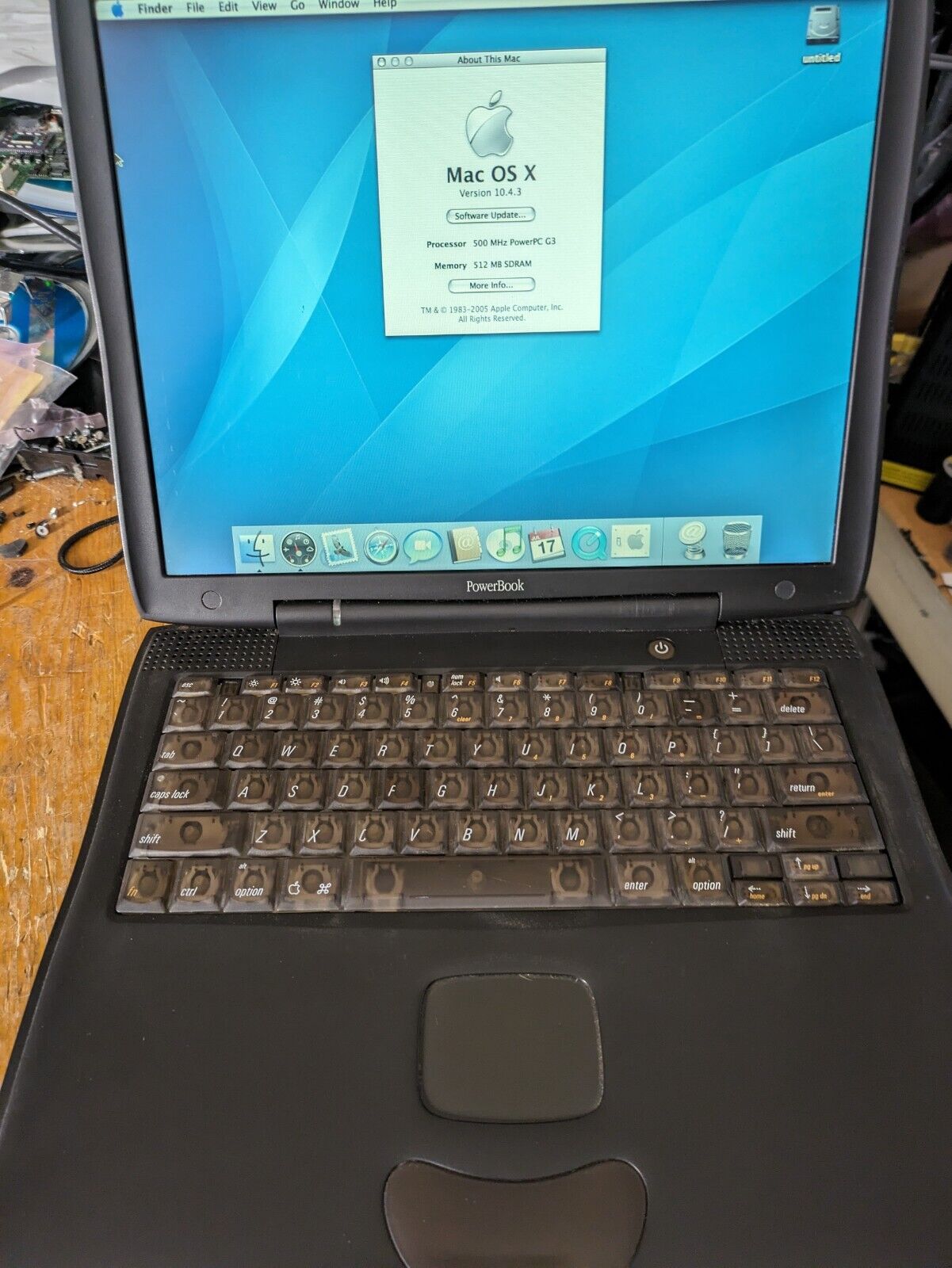 Apple PowerBook G3 Pismo 500mhz 40gb 512mb Combo Drive Dual Boot 9.2 / 10.4...