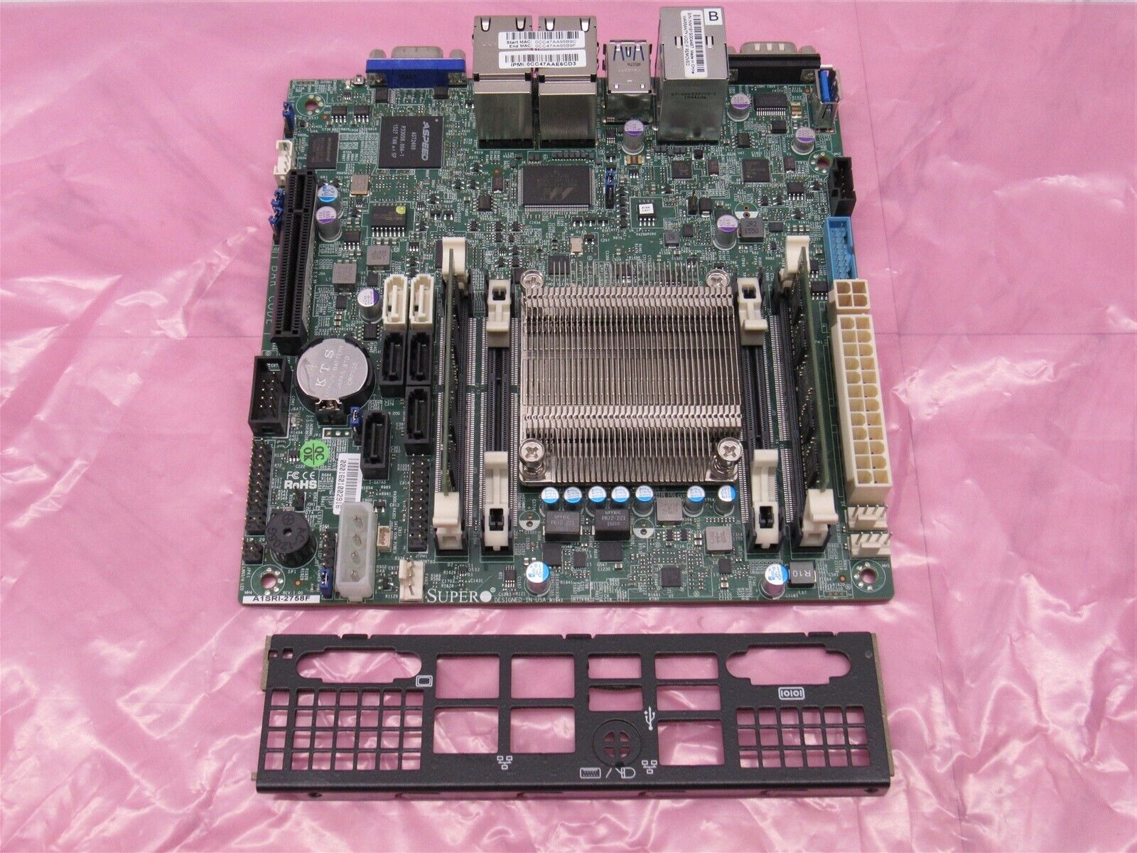 Supermicro A1SRI-2758F Motherboard Mini-ITX Intel Atom C2758 w/ 8GB ECC RAM