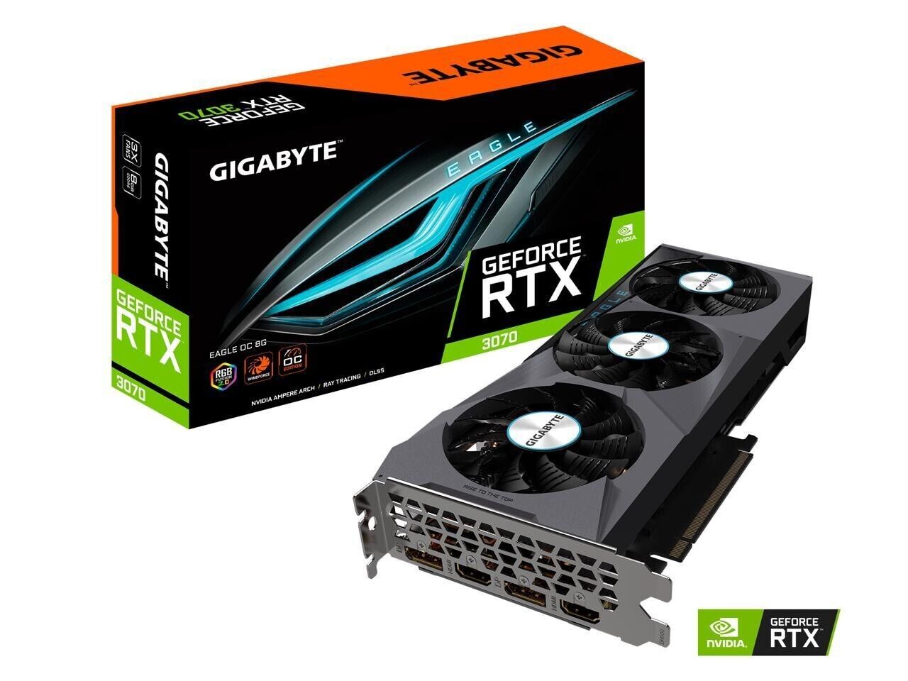 (Factory Refurbished) GIGABYTE GeForce GV-N3070EAGLE OC-8GD Video Card