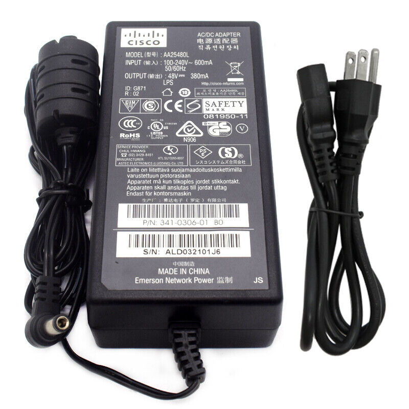 Cisco Power Supply AC Adapter Charger For AP1131G 1142N CP-7911G Telephone