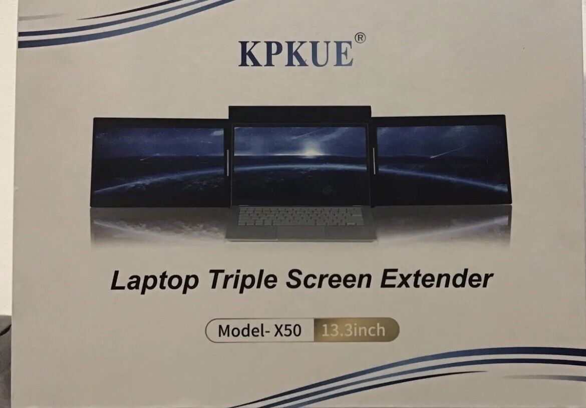 Duel Laptop Portable Monitor Kpkue laptop triple screen extender- X50 13.3