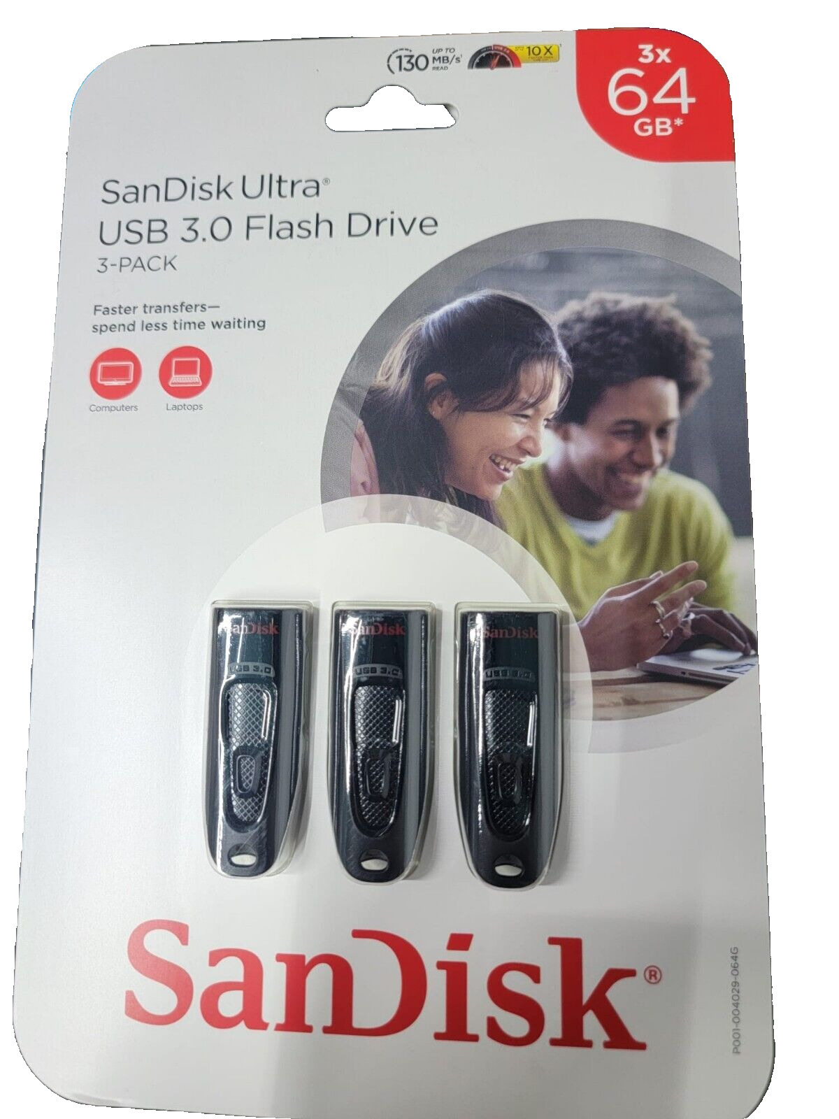 3 pack SanDisk 64gb USB 3.0 Flash Drive Total 192Gb New in Retail Package