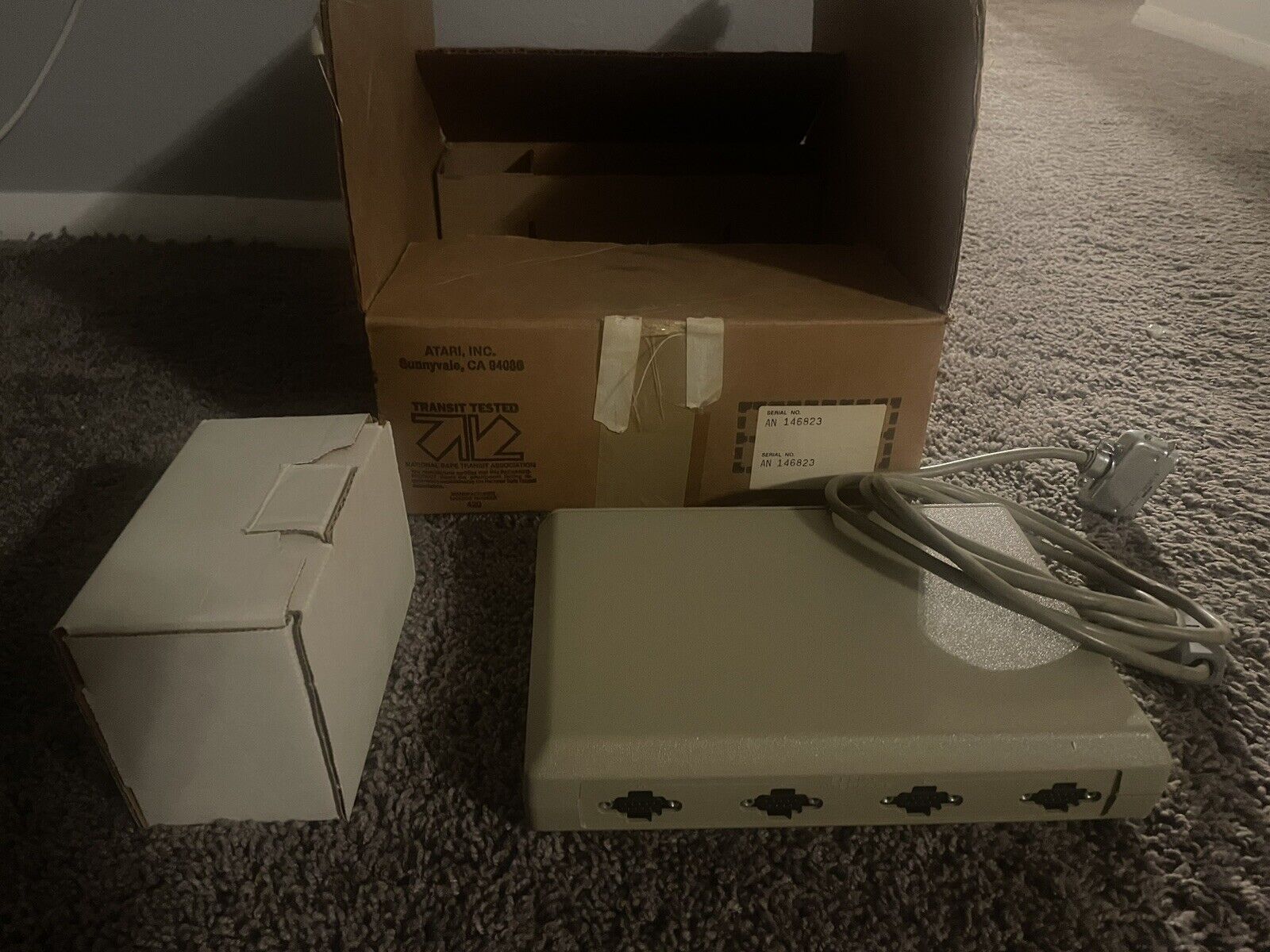 RARE Vintage Atari 850 Interface Module 800 Original Box Power Supply