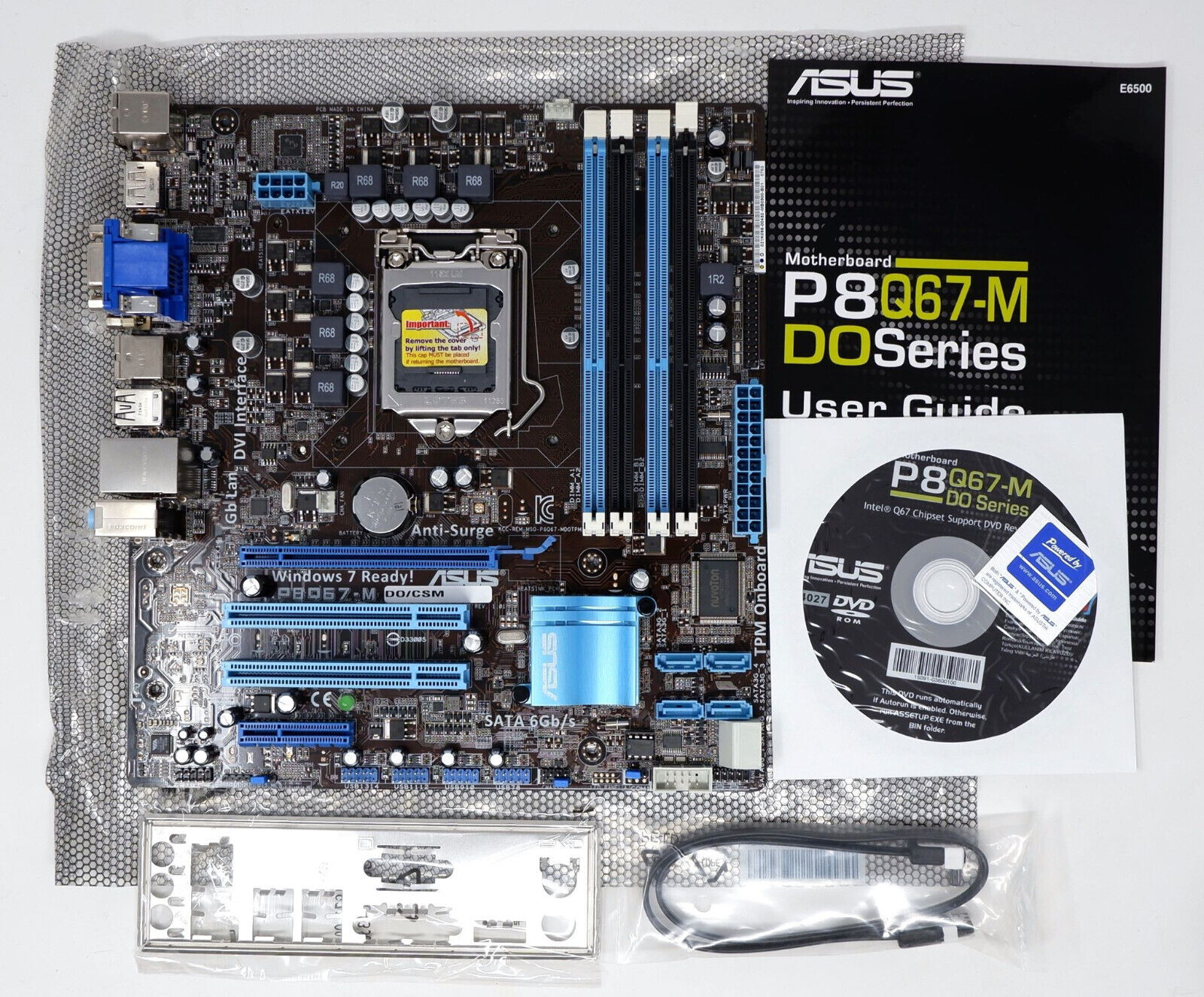 ASUS P8Q67-M DO/CSM LGA1155 MATX VID LAN SOUND 6-USB PCI-E MOTHERBOARD - NEW