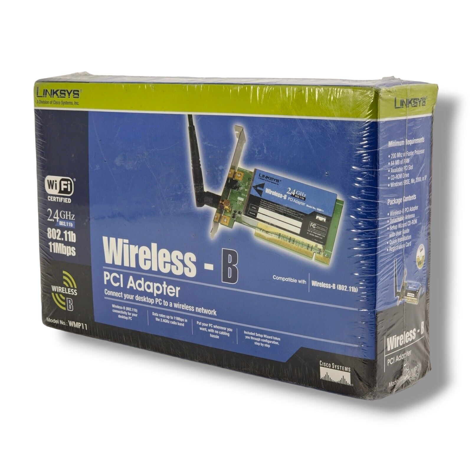 Cisco Linksys Wireless-B PCI Adapter WMP11 2.4 GHz 802.11b 11Mbps New in Box