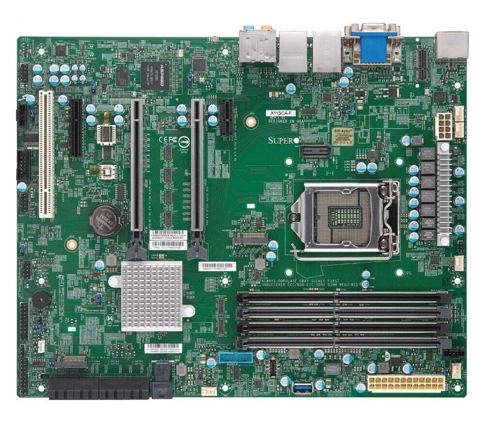 Supermicro X11SCA-F Single Socket Intel C246 LGA-1151 Workstation Motherboard