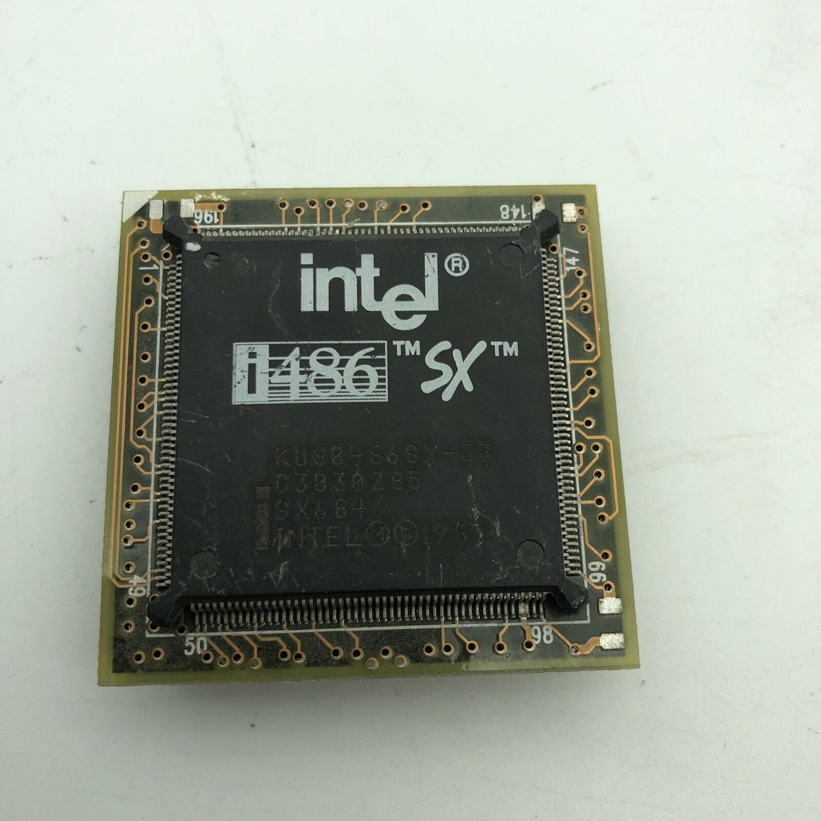 INTEL 486SX 33mhz CPU Processor A80486SX-33 1989 Vintage PGA SX684 SX587