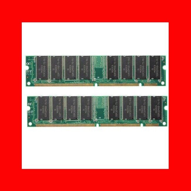 COMPAQ 2x128MB DDR  PC133 U-333 133MHz CL3 DIMM Desktop Memory 256MB TOTAL Pair
