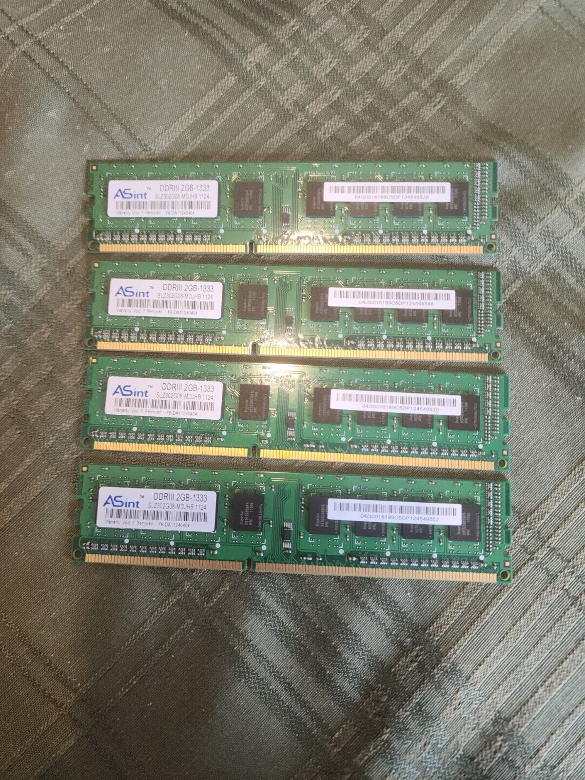ASint DDRIII RAM Memory 8GB 4x2GB-1333 SLZ302G08-MDJHB