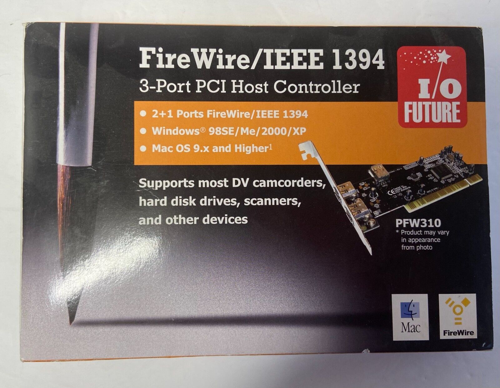 Vintage FireWire/IEEE1394 3-Port PCI Host Controller New in Box