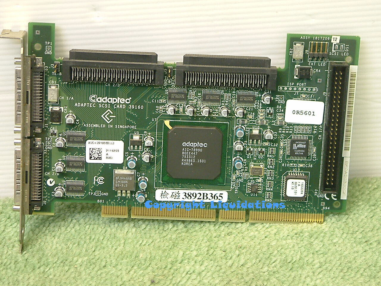 ADAPTEC 39160 Dual Channel SCSI Controller Card Ultra 160 MB/sec PCI-x Interface
