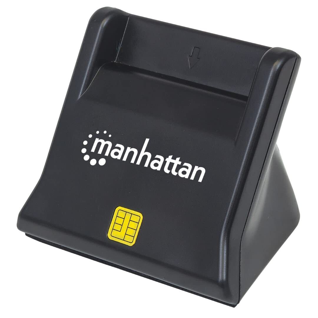 Manhattan USB-A Smart/SIM Card Reader, 480 Mbps (USB 2.0), Desktop Standing, Fri