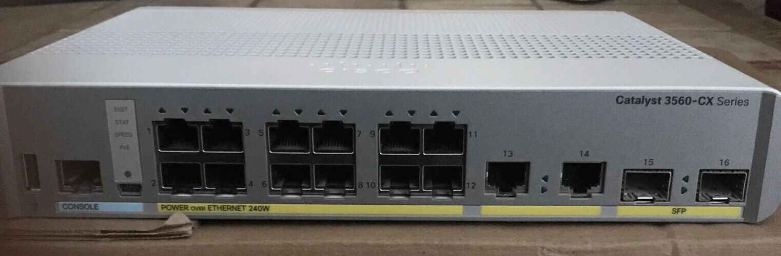 Cisco Catalyst 3560-CX 12-Port Ethernet Switch WS-C3560CX-12PC-S