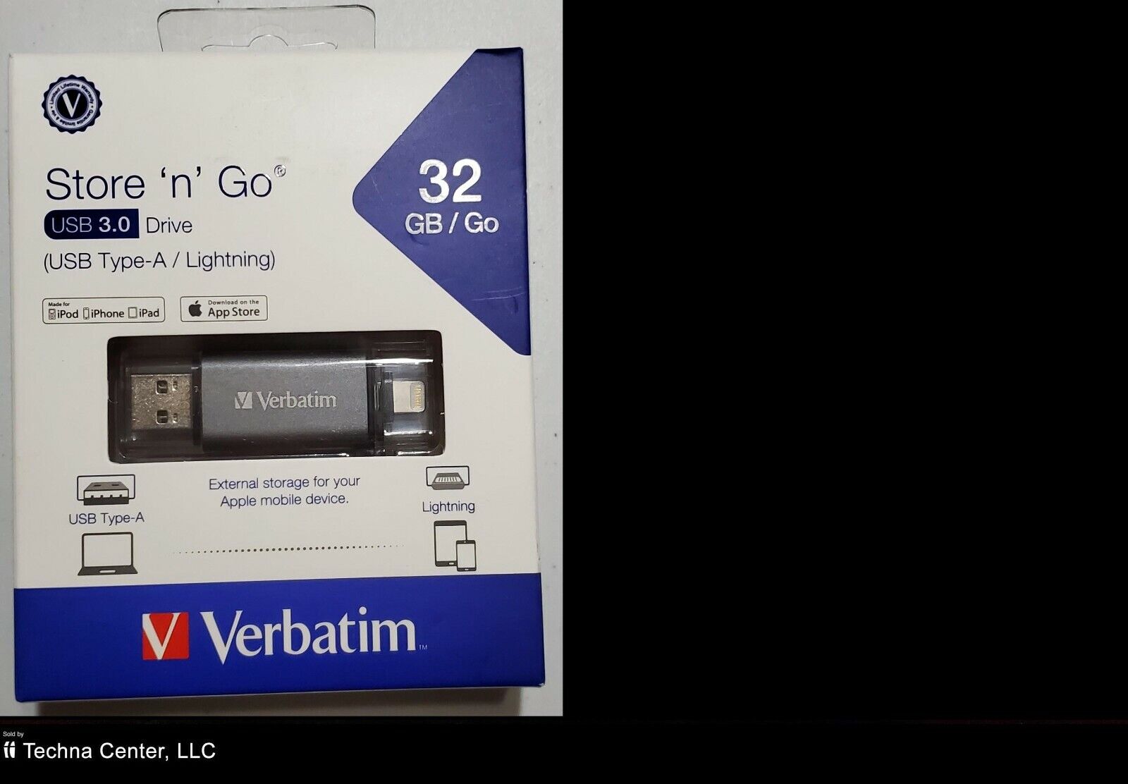 Verbatim 32GB Store ‘n’ Go Dual USB 3.0 Flash Drive for iPod/iPhone/iPad