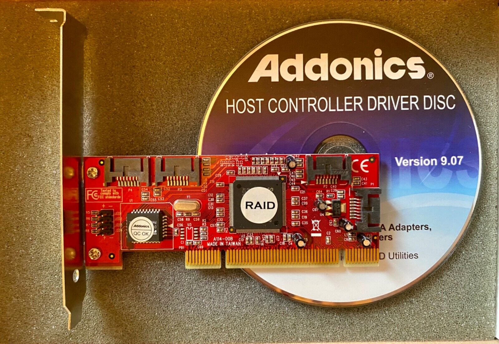 ADST114 Addonics 4 Port Serial ATA RAID Controller Up to 150MBps 4 x 7-pin SATA