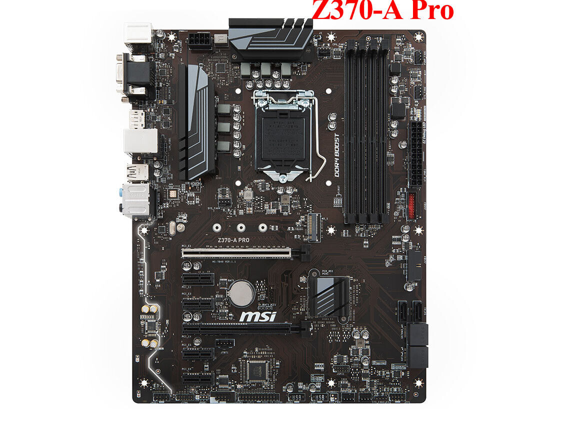 FOR MSI Z370-A Pro Game Motherboard Tested 100% OK 64GB DDR4 Support i7 9700K