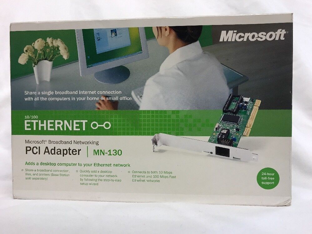 Sealed Microsoft Ethernet PCI Adapter MN-130 10/100 Broadband Networking
