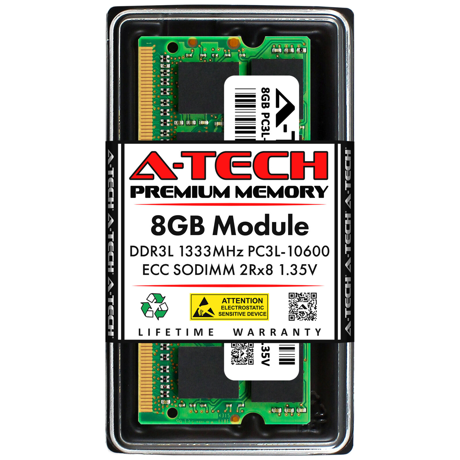 8GB PC3L-10600 ECC SODIMM Quanta STRATOS S900-X31A Memory RAM