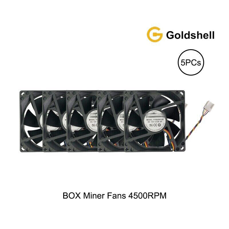 5Pcs 6000RPM Mining Cooling Fans for Goldshell Miner CK5 HS5 KD5