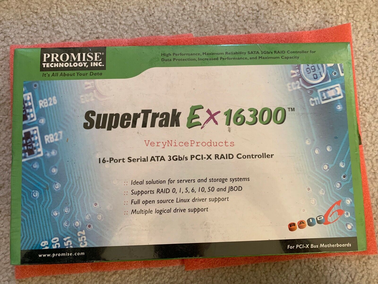 Promise SuperTrak EX16300 16 Serial ATA 3Gb/s 4-multilane connectors ports RAID