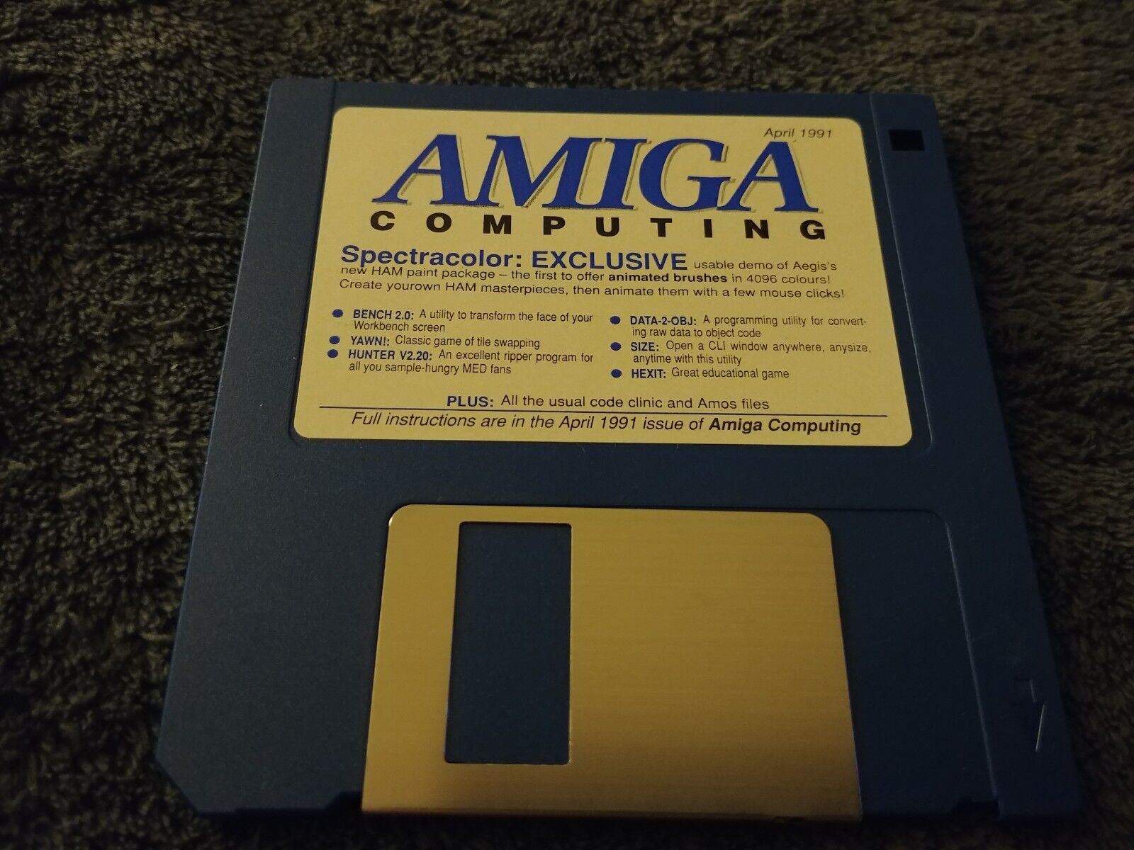 Spectracolor Floppy Software For The Amiga