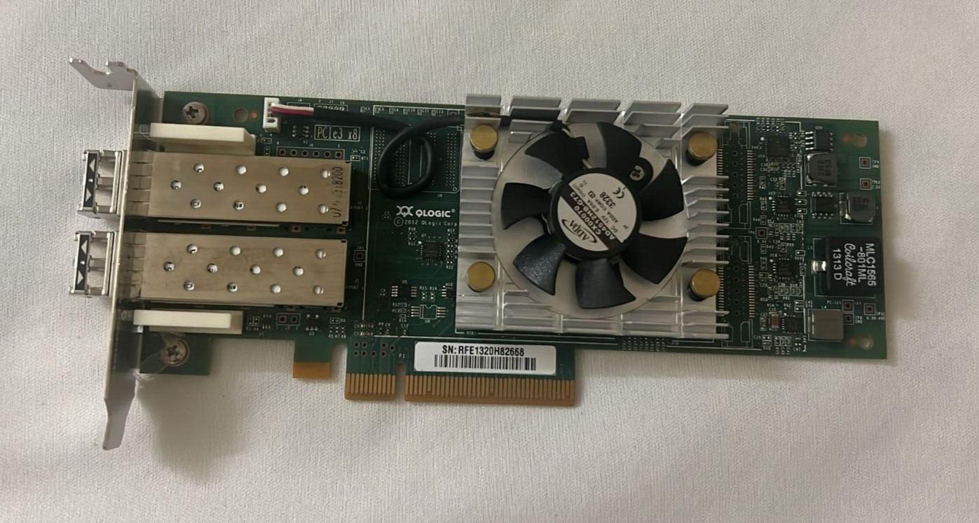 LOT OF 2 Dell  3PCN3 16GB Dual-Port SFP PCI-E 3.0 Fiber Connect QLE2662L HBA