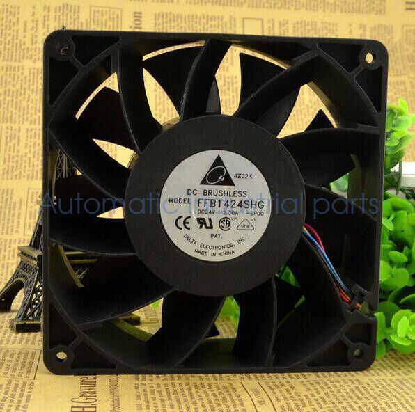 DELTA FFB1424SHG STRONG WIND COOLING FAN DC24V 2.30A 140*140*50MM 4PIN PWM