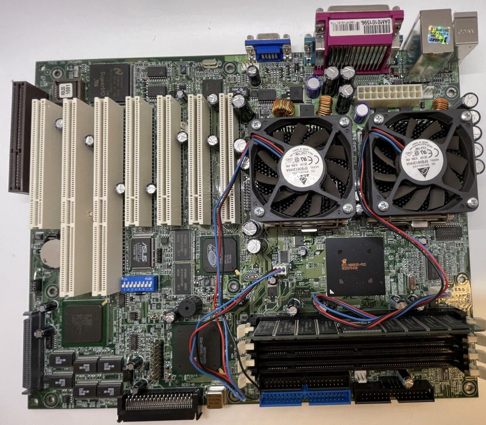 Asus CUR-DLS Dual Pentium III Dual 733 MHZ 133FSB Motherboard with 512MB RAM
