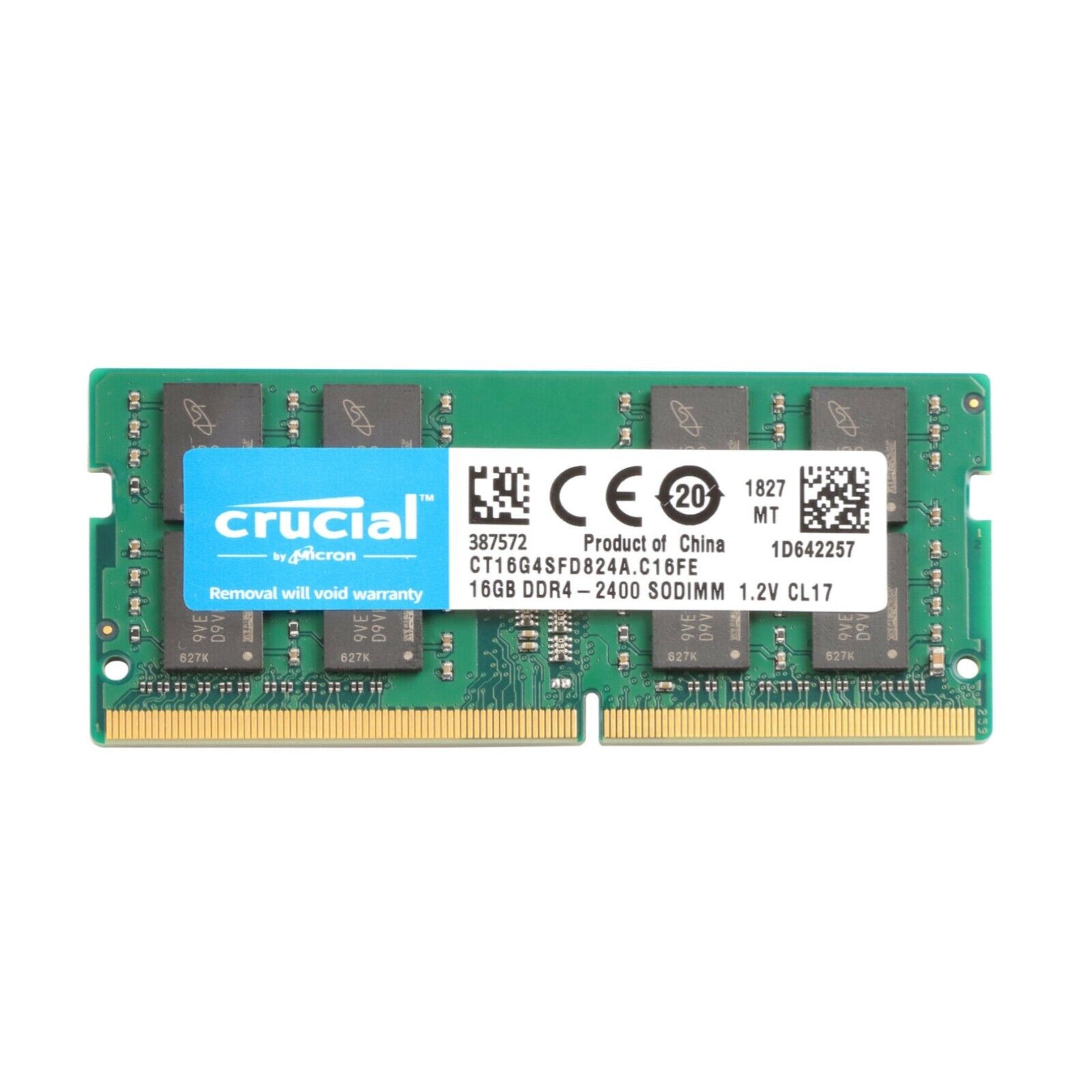 50pcs / Lot Crucial 16GB DDR4 2400MHz PC4-19200 SODIMM Memory Ram CT16G4SFD824A