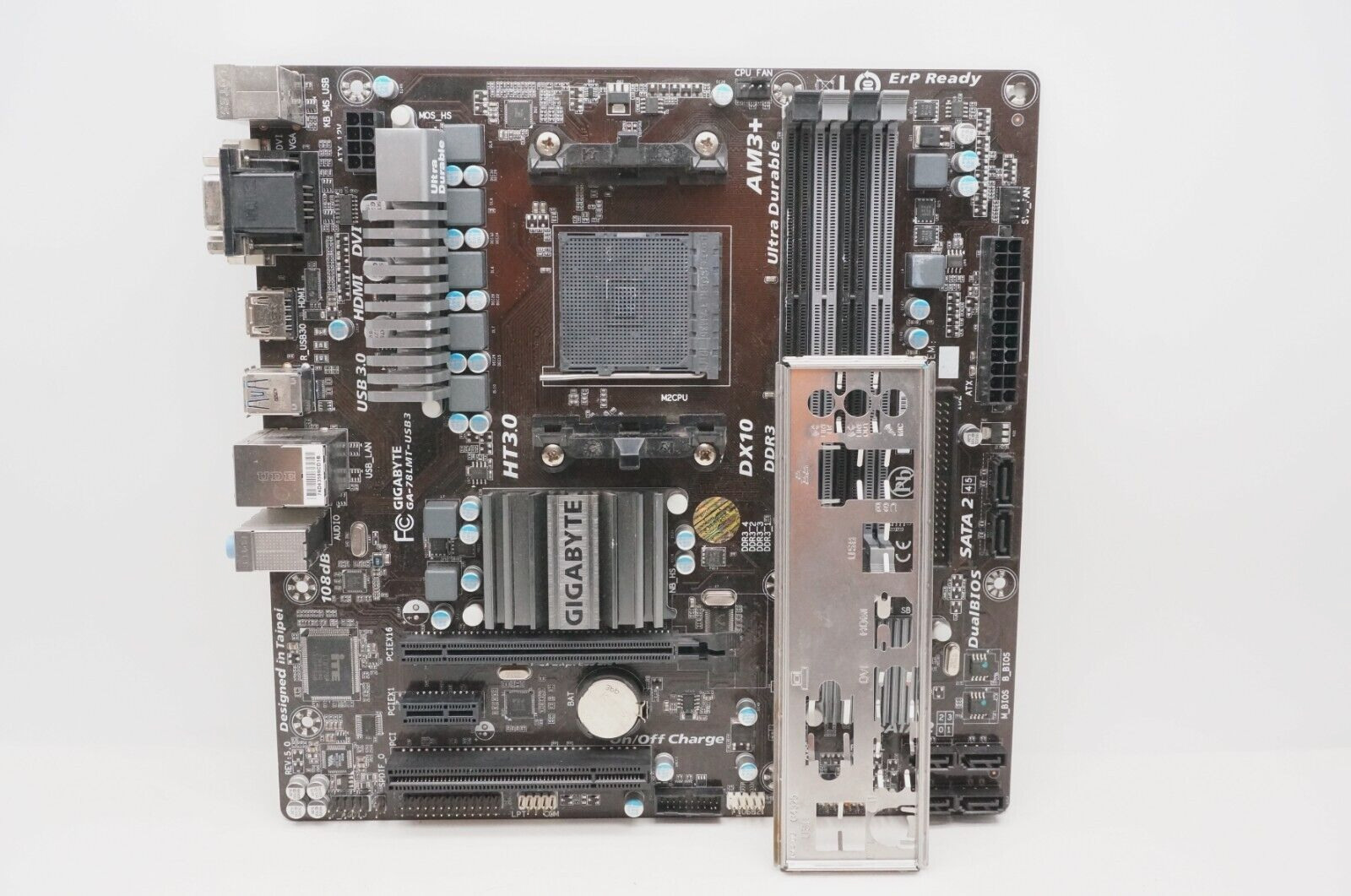 Gigabyte GA-78LMT-USB3 AMD 760G SATAIII USB 3.0 AM3+ micro ATX Motherboard