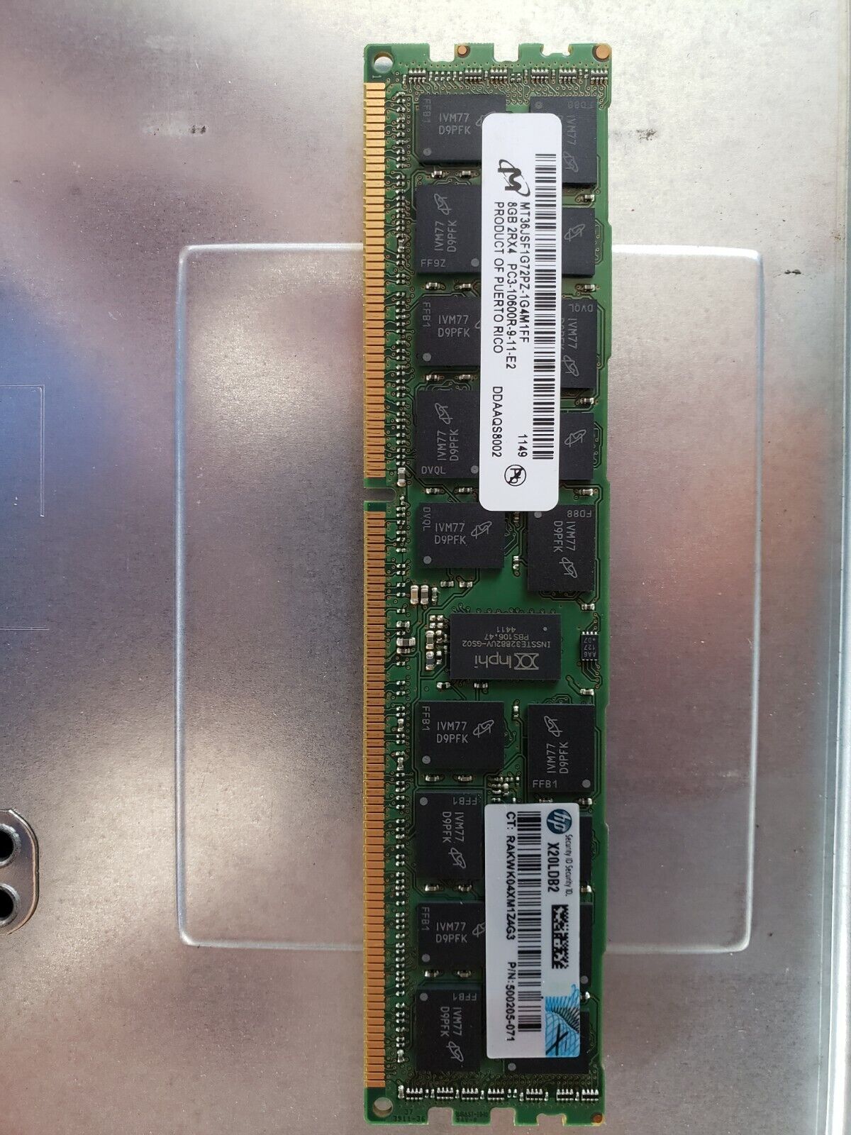 HP X20LDB2 8GB RX4 Server Ram