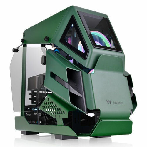 Thermaltake AH T200 Green Mini-ITX/M- ATX Micro Tower Case, CA-1R4-00SCWN-00