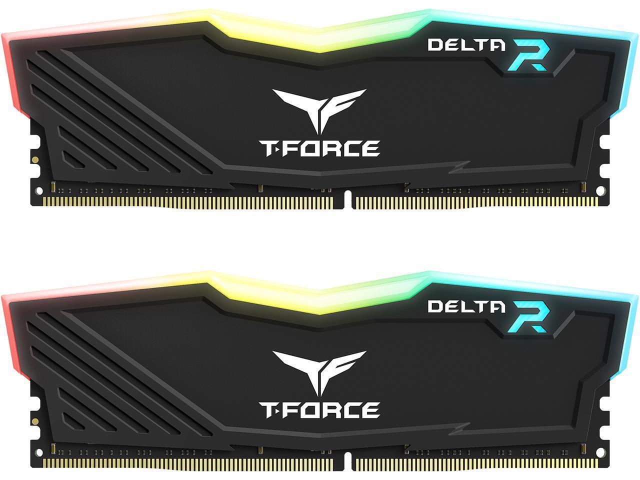 Team T-Force Delta RGB 32GB (2 x 16GB) PC RAM DDR4 3600 (PC4 28800) Intel XMP