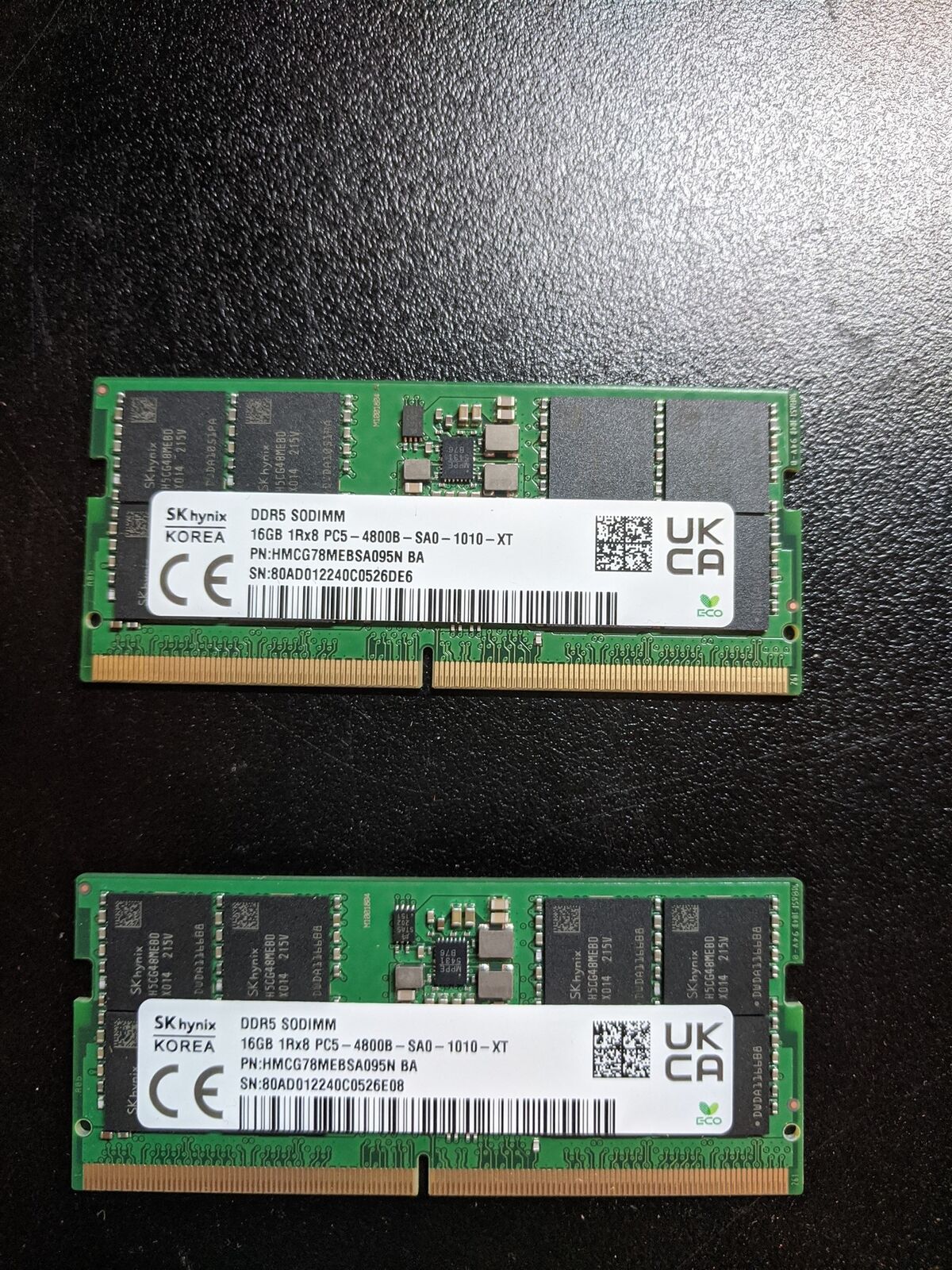 SK Hynix 32GB (2x16GB) DDR5 4800MHz Laptop Memory SODIMM hmcg78mebsa095n