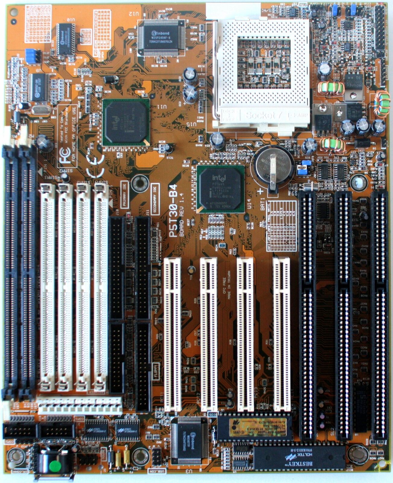 MOTHERBOARD, Tekram P5T30-B4 REV 1.4, AT, 3X ISA, 4X PCI, REV 1.4