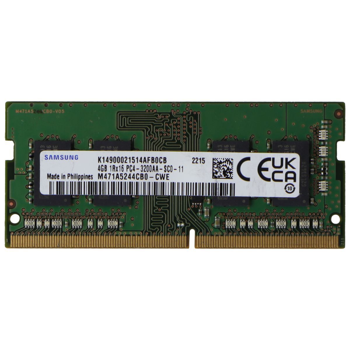 Samsung (4GB) 1Rx16 PC4-3200AA DDR4 Laptop RAM Memory (M471A5244CB0-CWE)
