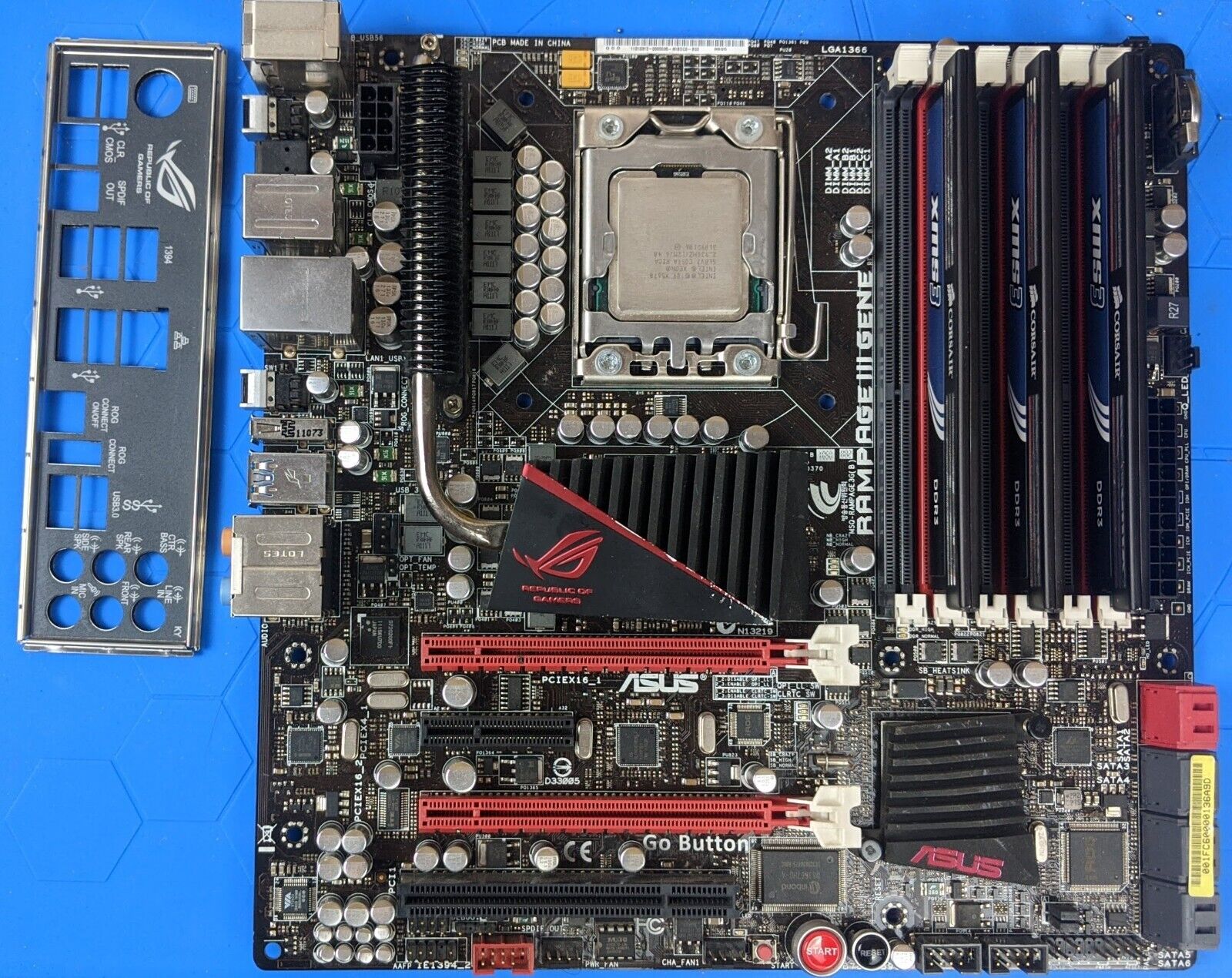 ASUS Rampage III Gene Intel X58 mATX Motherboard w/ X5670 - Only 3 DIMMs Boots