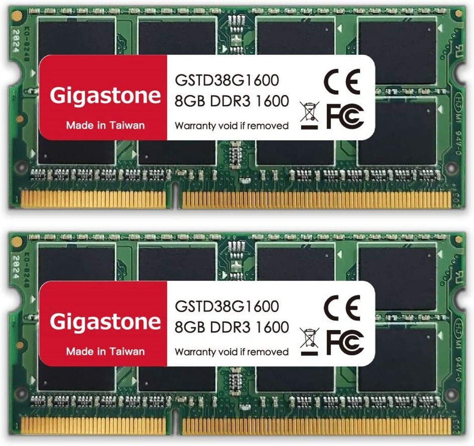 Gigastone DDR3 16GB (8GBx2) 1600MHz PC3-12800 CL11 1.35V SODIMM 204 Pin Ram