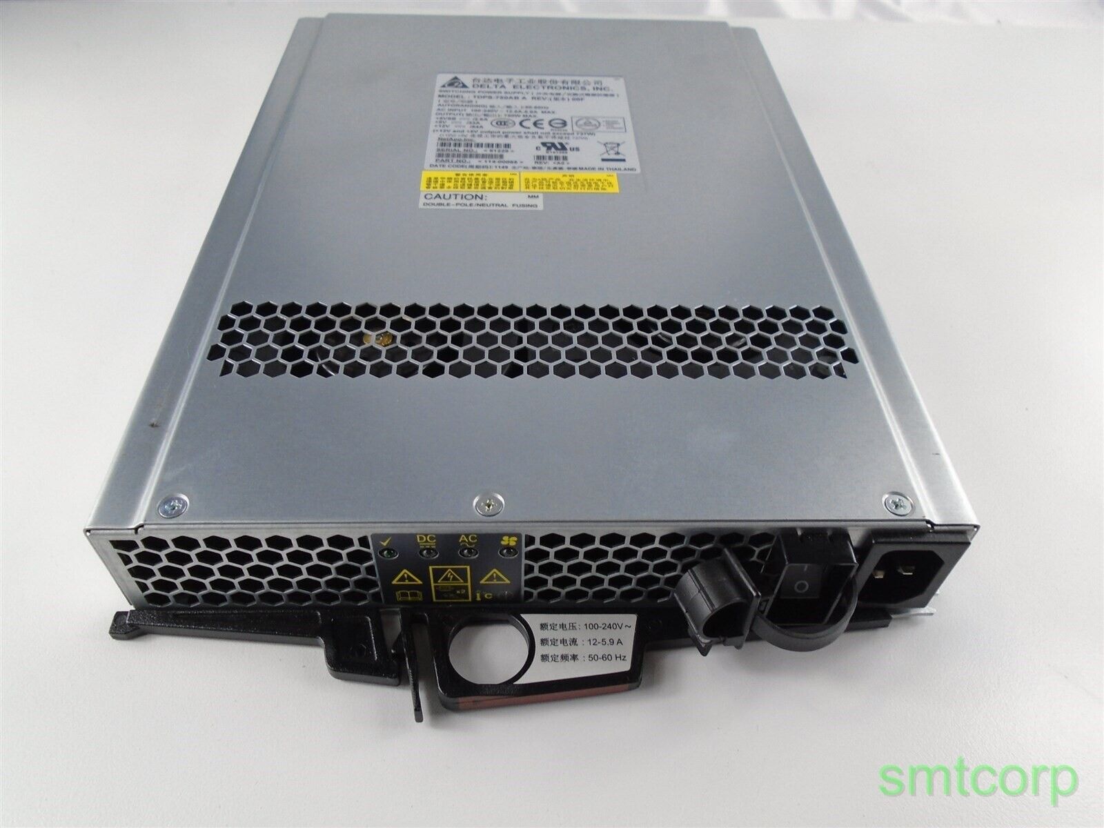 NetApp 114-00065 750W Switching Power Supply, Delta TDPS-750AB A Rev 00F 