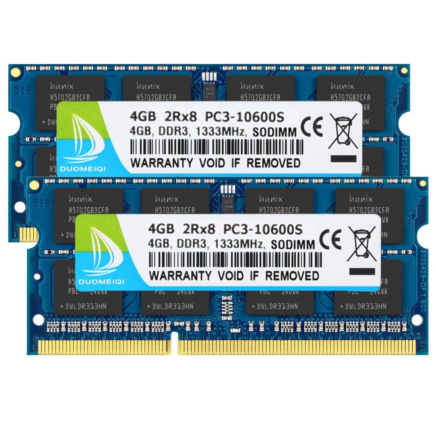 DUOMEIQI DDR3 Ram 8GB Kit (2X4GB) PC3-10600S DDR3 1333Mhz 2Rx8 Dual Rank PC3 ...