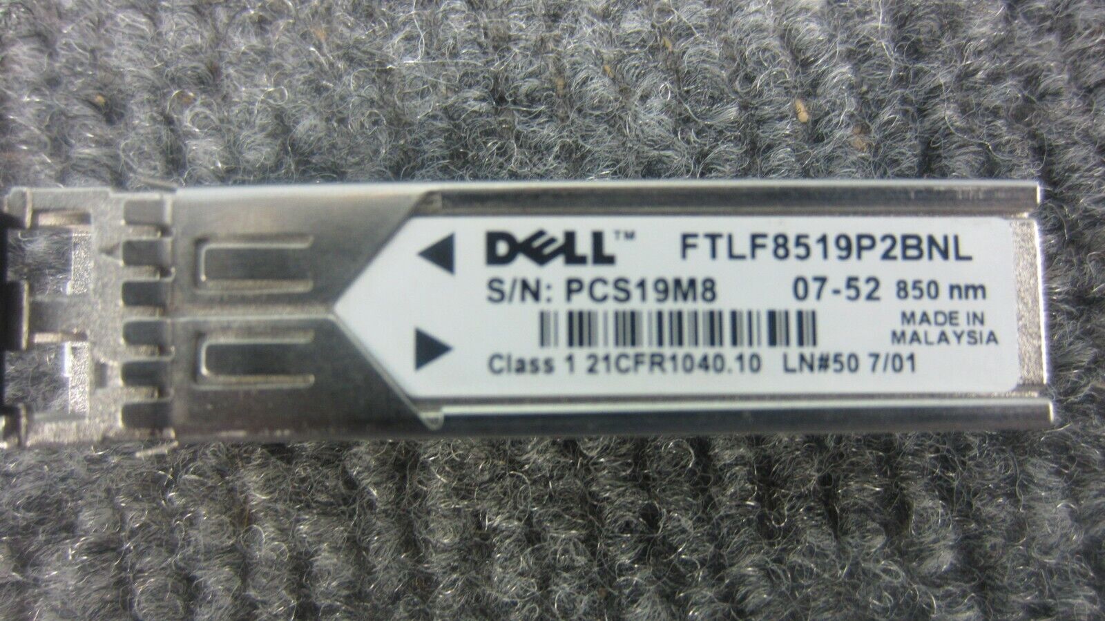 Dell  FTLF8519P2BNL Fiber Optic 850 nm Ethernet Transceiver 