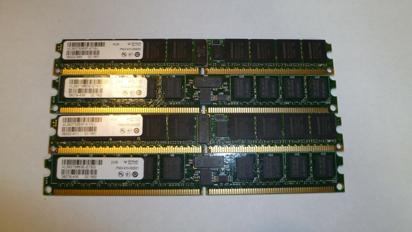 16GB (4x4GB) Virtium VL393T5263F-E7WJ PNW-410-000025 Server Memory