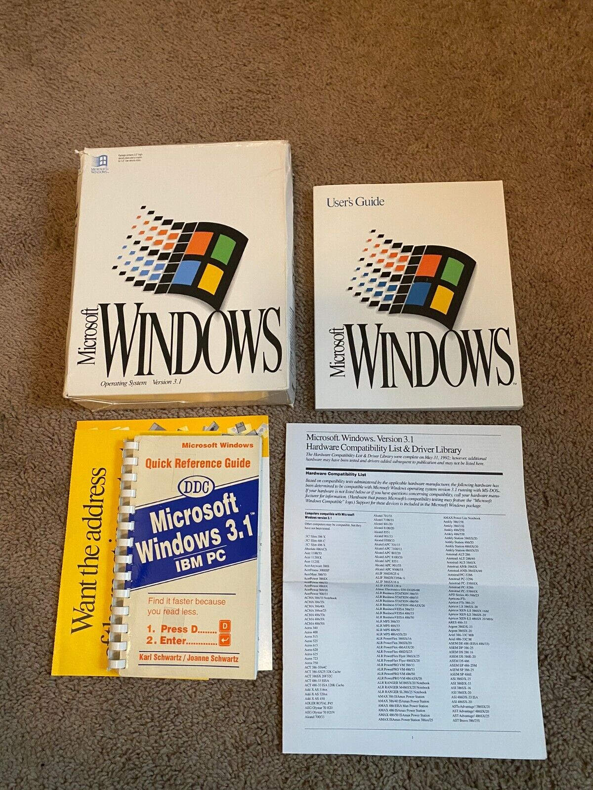 Vintage Microsoft Windows 3.1 and Office Professional 4.3 bundle
