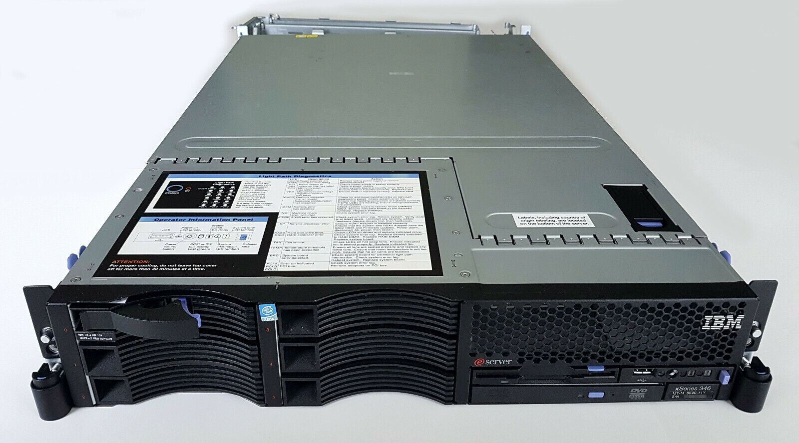IBM eServer xSeries 346 3GHz Xeon 1Gb SDRAM 73Gb SCSI 2U Rack Server